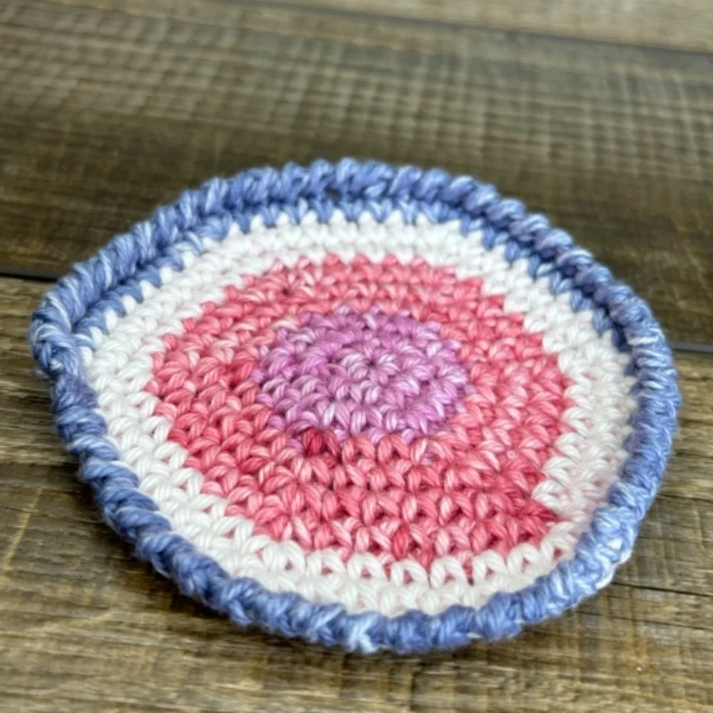 5 Coasters and 2 Round Scrubbies Set‎ Handcrafted Crochet by Seller Cotton